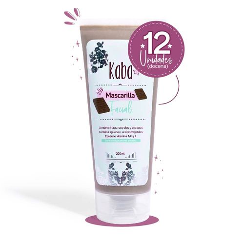 Mascarilla Facial de Chocolate Kaba 200 ML x 12