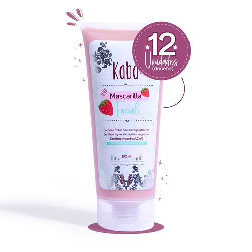 Mascarilla Facial de Frutos Rojos Kaba 200 ML x 12