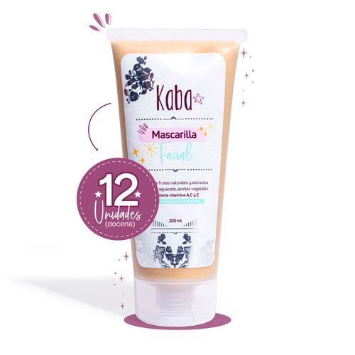 Mascarilla Facial Golden Kaba 200 ML x 12