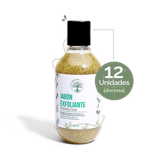 Jabón Exfoliante Corporal La Receta 200 ML x 12