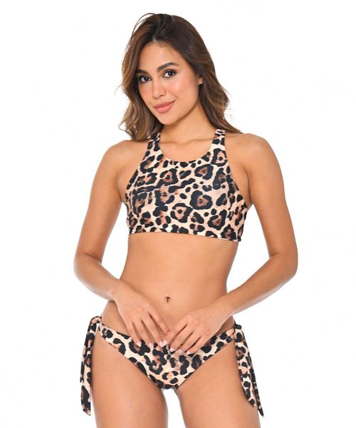 Vestido De Baño Top Halter Tanga Ajustable