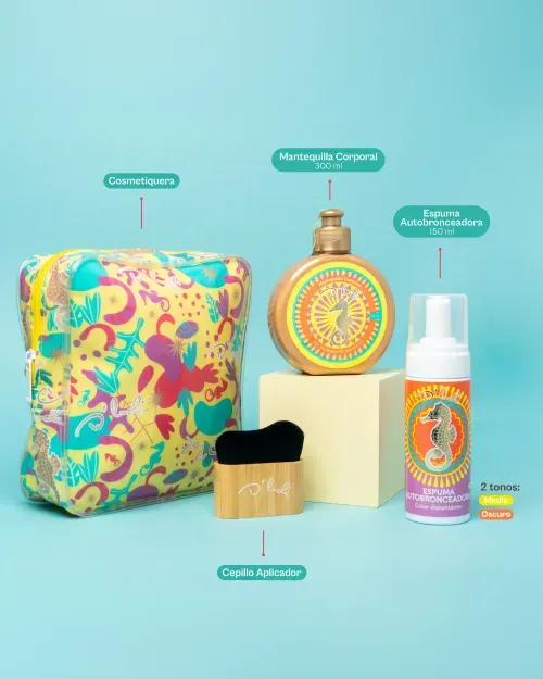 Kit Piel Canela D'Luchi: Bronceado Perfecto Sin Sol, Tono Uniforme y Glow Natural