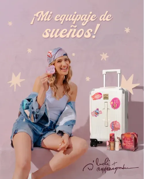 Kit PR Box Viviana Grondona x D'Luchi x Kaba | Mi Equipaje de Sueños con Maleta de Viaje y Colección Completa
